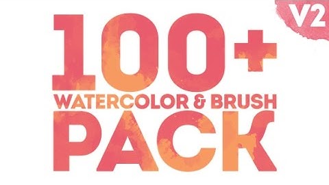 100+ WATERCOLOR & BRUSH PACK [Motion Graphics Elements]