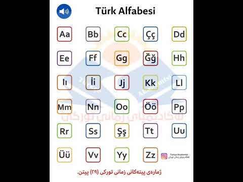 وانەی یەکەم/ ئەلفوبێی زمانی تورکی_ Türk Alfabesi