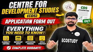 Centre for Development Studies (CDS) Admission 2026 | Application Form Out | Full Guidance