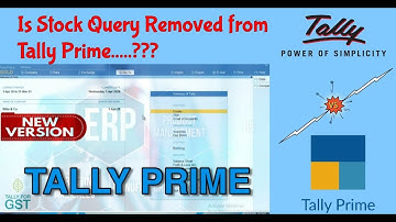 How to check Stock Query in Tally Prime? Is Stock Query removed from Tally prime? Bonus Episode