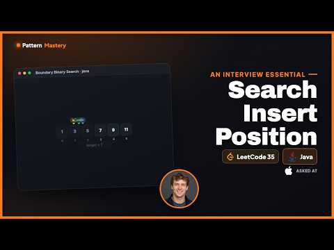 Search Insert Position - LeetCode 35 | Boundary Binary Search (Java)