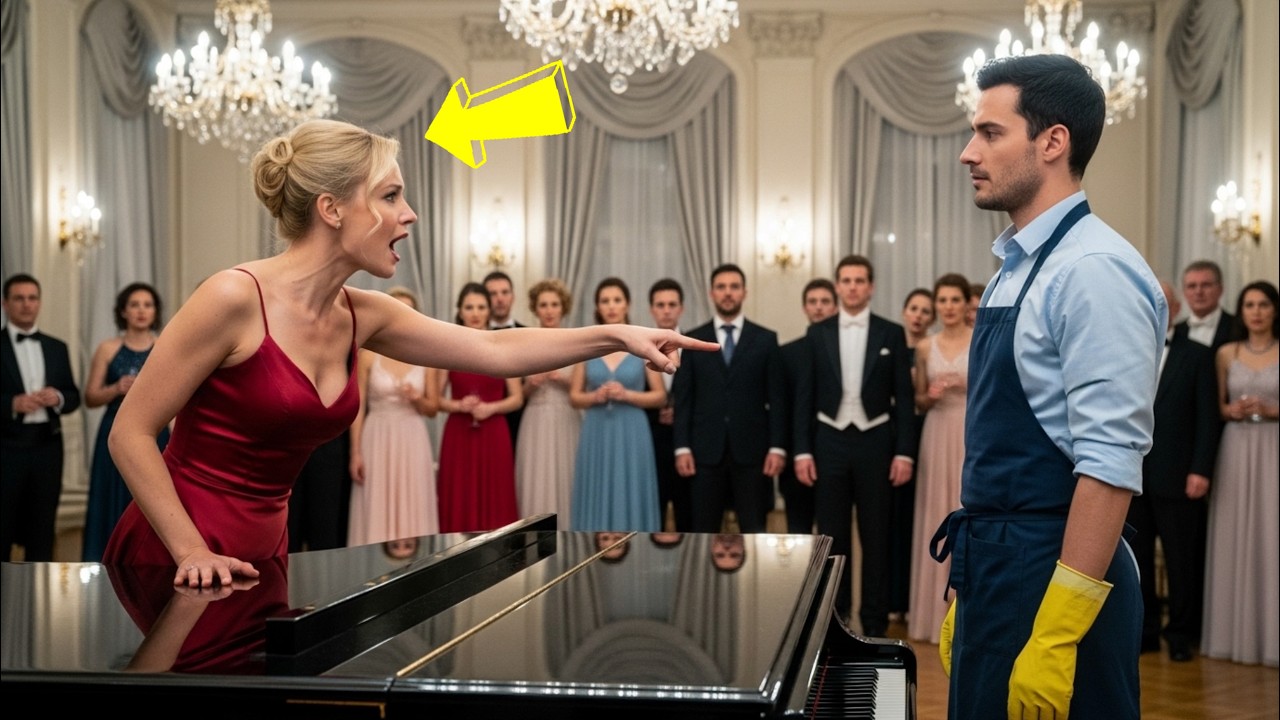 „Wenn Sie dieses Klavier spielen, heirate ich Sie.“ Die Milliardärin lachte, der ganze Saal lachte mit. Michael, der Reinigungskraft, stand im Schatten – unsichtbar wie immer. Er hätte gehen...