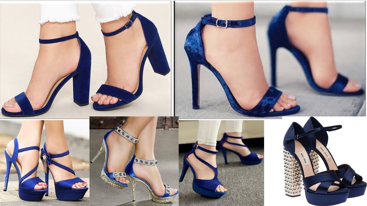 ROYAL BLUE COLOUR SANDALS AND HEELS NEW STYLISH DESIGNS 2020 || BLUE ...