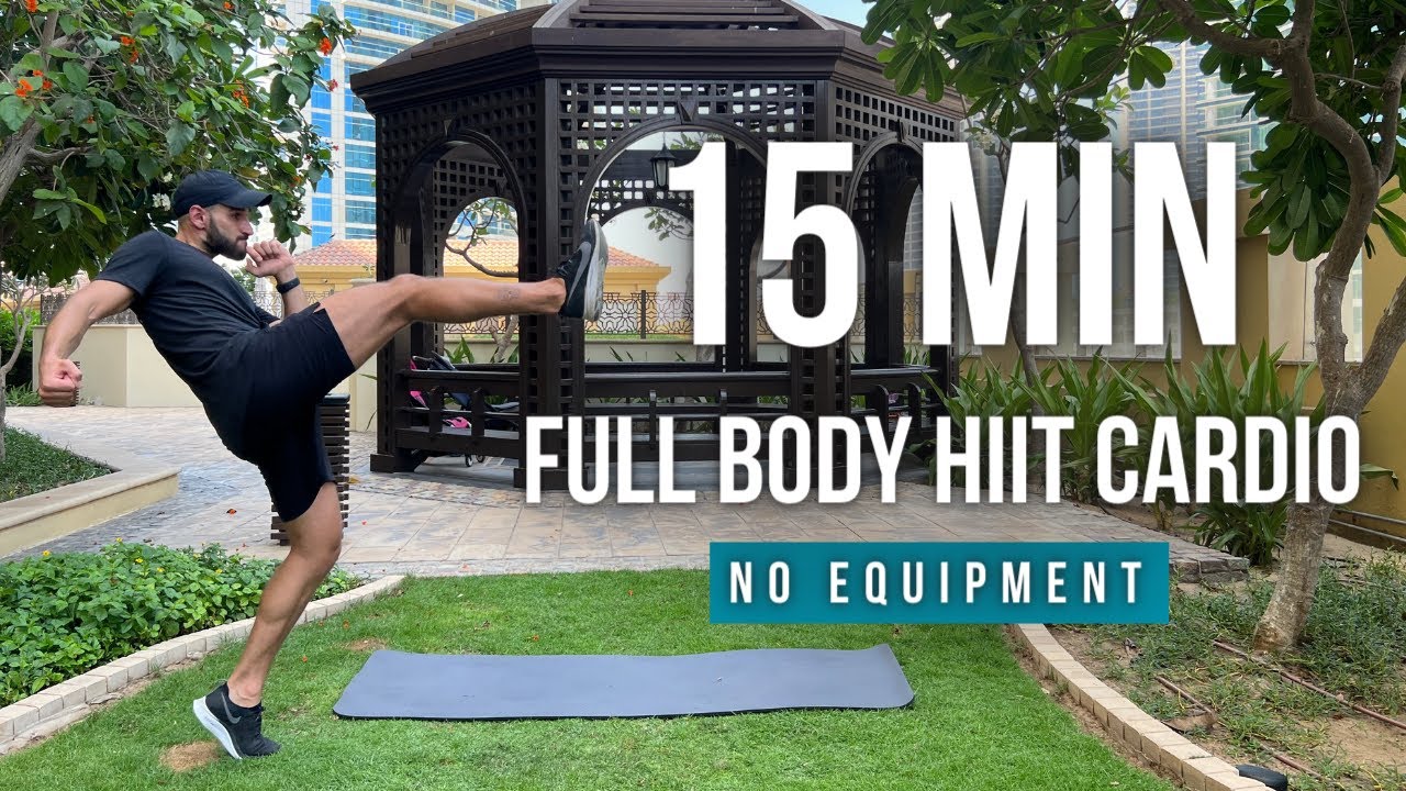 15 Min SWEATY Cardio HIIT Workout | Full Body Fat Burner | No Equipment ...