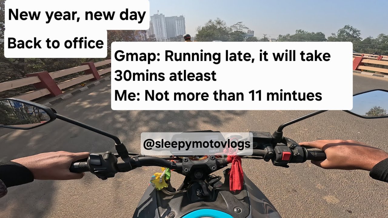 Got late to office || Ride thrills, but kills (Not me) || ASMR || Beautiful morning with Good AQI