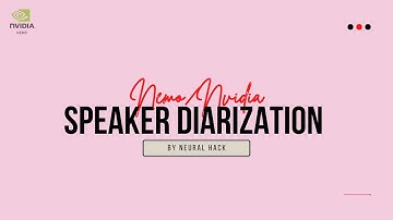 Nemo Speaker Diarization Tutorial | NVIDA | Python | Training Nemo Model