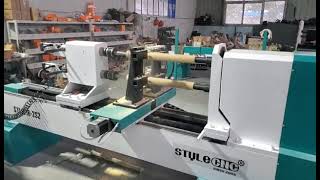 Dual-Spindle Automatic CNC Wood Lathe For Baseball Bats