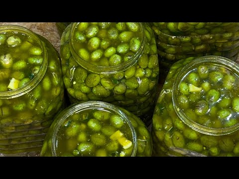 كبس الزيتون الأخضر ع طريقتي جربوها وادعولي طريقة عمل الزيتون الأخضر بلتفصيل