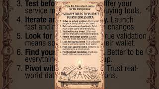 7 Scrappy Rules to Validate Your Business Idea #Shorts