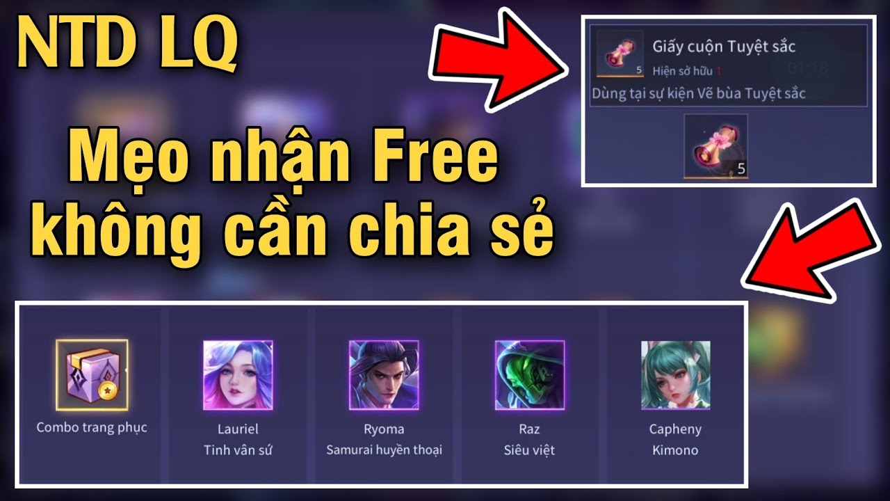 Cách Nhận Free Vẽ Giấy Tuyệt Sắc Mà Không Cần Chia Sẻ Sự Kiện Lên Facebook Liên  Quân Mobile - Ntd Lq - Youtube