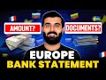 Europe Student Visa Bank Statement Explained | Complete Guide 2026