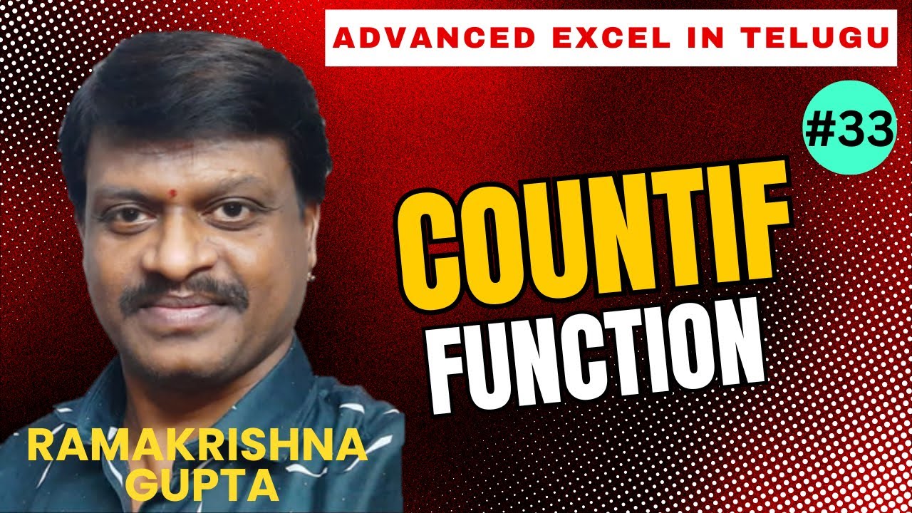 33 countif function in excel youtube
