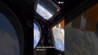 View from Cupola with commentary by a Polish astronaut #shorts