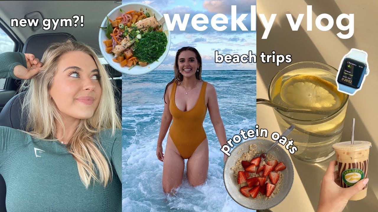 WEEKLY VLOG | Finding A New Gym, Protein Oats & Beach Trip (a very happy vlog 🥺)