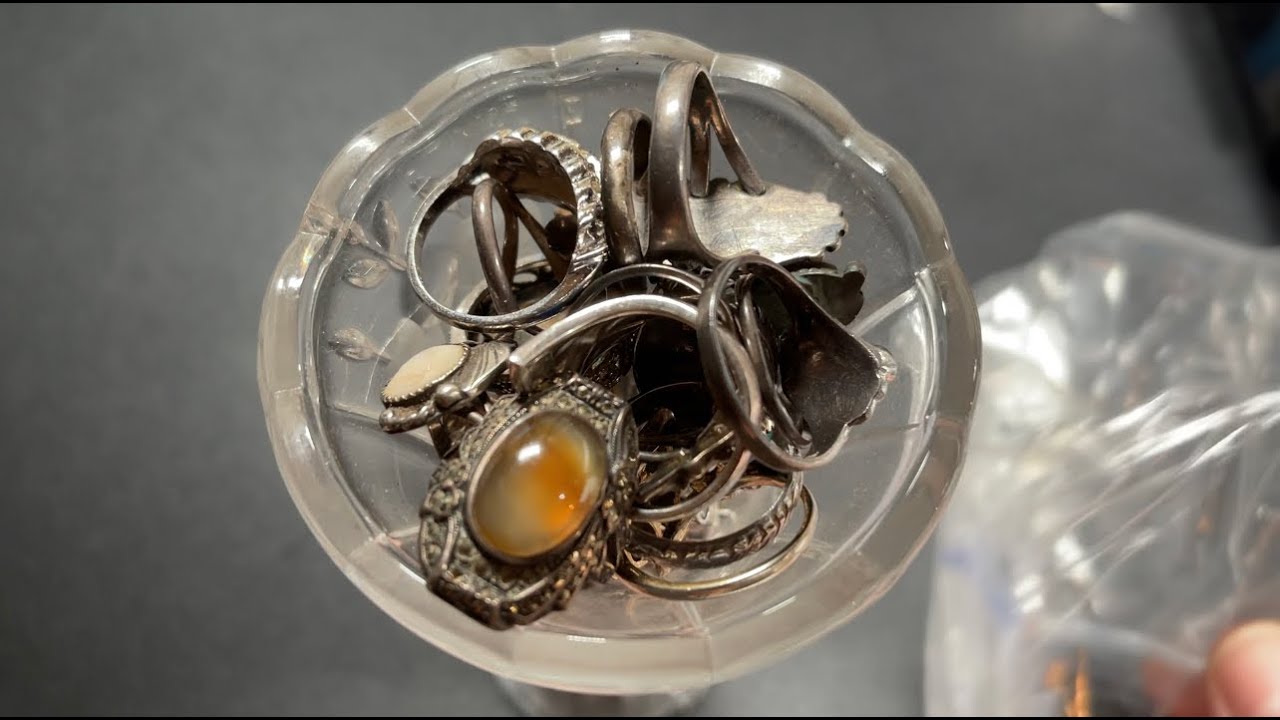 Jewelry Jar Full of Vintage Rings YouTube