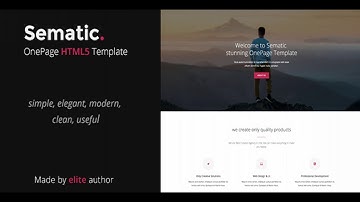 Sematic - One Page HTML5 Template | Themeforest Website Templates and Themes