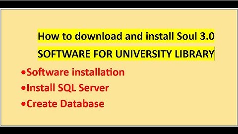 How to Install Soul 3.0 Library Software | install software for university library | Soul Inflibnet