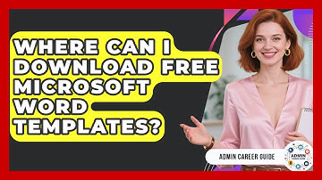 Where Can I Download Free Microsoft Word Templates? - Admin Career Guide