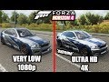 EN DÜŞÜK vs ULTRA EKSTREM GRAFİKLER !! FORZA HORIZON 4 GRAFİK KARŞILAŞTIRMASI *EFSANE FARK*