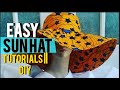 HOW TO SEW A SUN HAT || ANKARA SUN HAT FOR FEMALES || SUMMER HAT TUTORIALS FOR BEGINNERS || DIY SUN