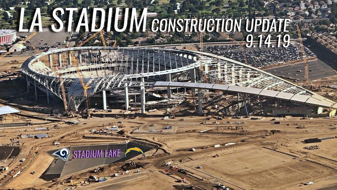 Rams Chargers LA Stadium Construction Update 9.14.19 - YouTube