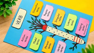 Types of Verbs Project | Creative English Grammar TLM | Verb Chart for School Project 