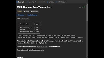 LeetCode 3220: Odd and Even Transactions - Full Solution & Explanation