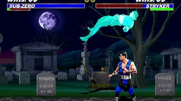 MK3 Arcade - Sub-Zero 11 hits 100% combo vs Stryker