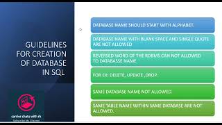 Famous GUIDELINES TO CREATE DATABASE AND TABLES IN SQL part 10 Net Worth