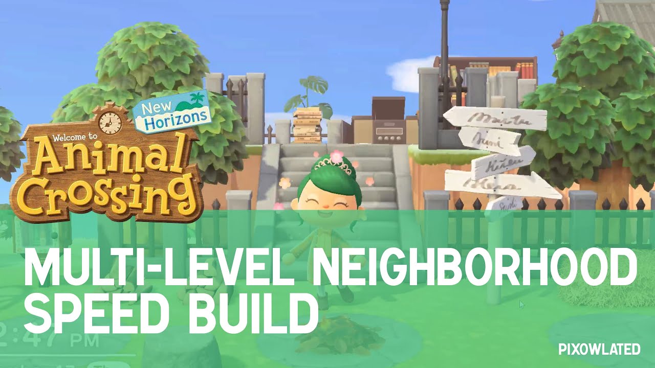 Multi-Level Neighborhood Speed Build - Animal Crossing New Horizons