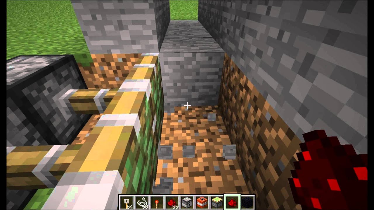 Minecraft [1.3] tuto piège tripwier (crochet pour fil de détente