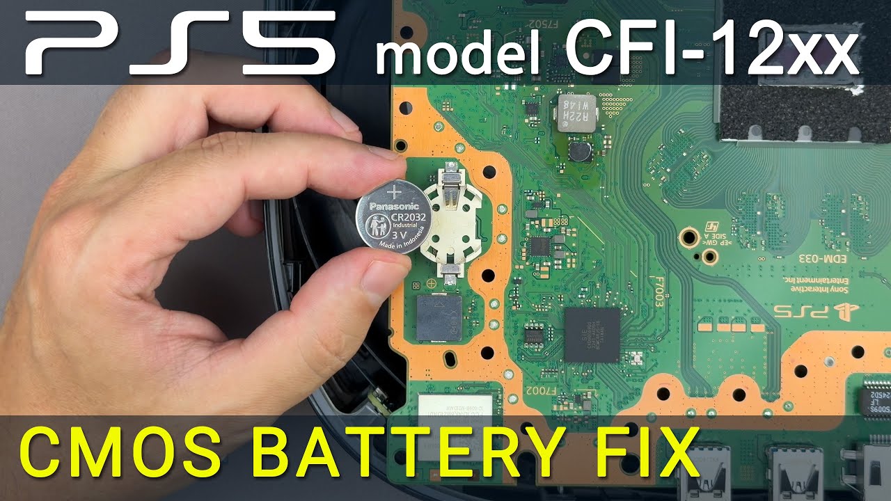 Инструкция по замене батарейки CMOS на PS5 (CFI-1200)