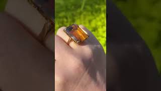 Celebrity Vintage Retro Style 18ct Yellow Gold Golden Citrine Cocktail Ring - 31cts Net Worth