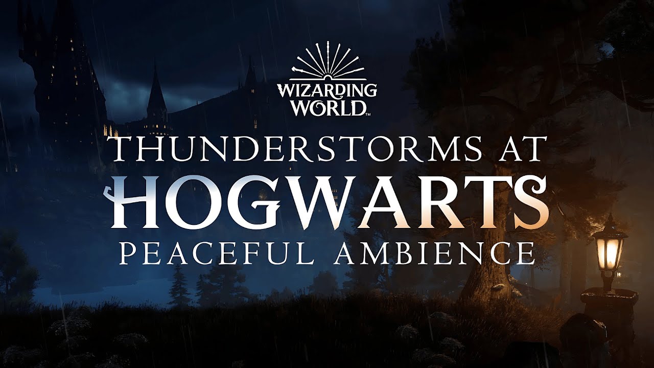 Harry Potter | ⛈️ Hogwarts Peaceful Ambience, Thunderstorms, No Mid-roll Ads