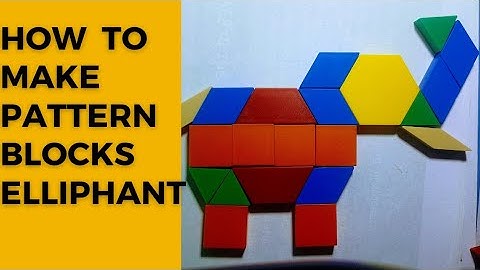 PATTERN BLOCKS SET OF 15.#elephant .#tlm .