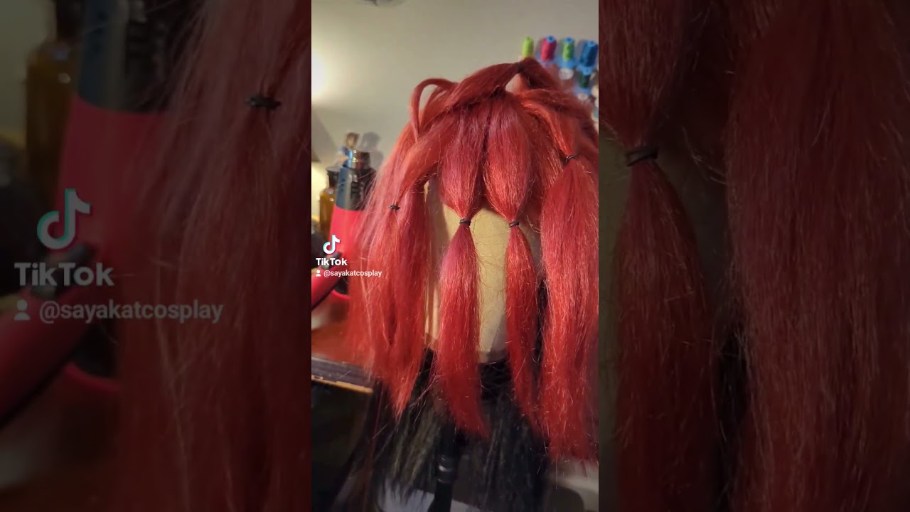 Styling Alastor's Wig for Plexi Cosplay #cosplay #shorts #hazbinhotel #alastor