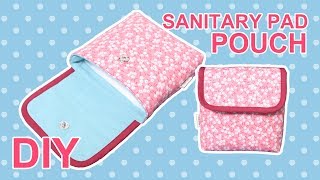 DIY Sanitary Pad Pouch | 초간단 생리대 파우치 만들기 | How to make a simple pouch-easy sew | ポーチ紹介 #Sewingtimes