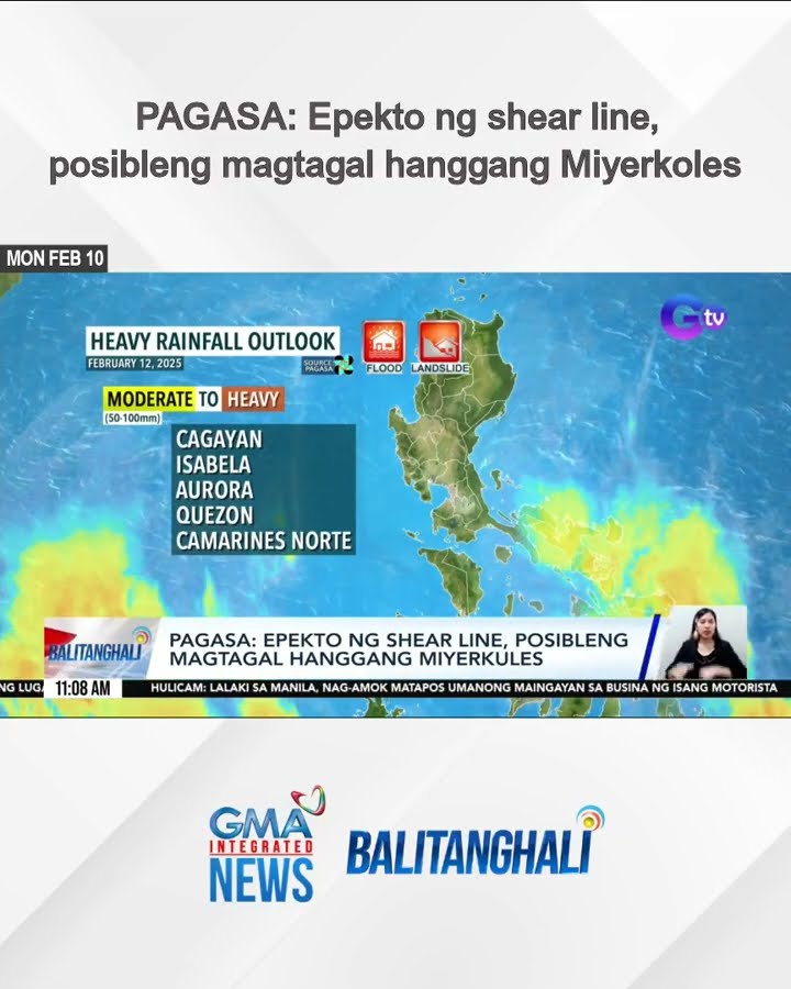 PAGASA - Epekto ng shear line, posibleng magtagal hanggang Miyerkoles | Balitanghali