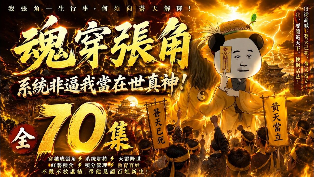 【熊貓頭系列】《魂穿張角，系統非逼我當在世真神！》全70集｜穿越黃巾之亂！本想解散信徒，卻被系統硬捧成真神⚡🔥蒼天已死，黃天當立！🔥 #蝦仁 #短劇 #穿越 #系統流 #三國 #歷史 #爽劇 #爆笑