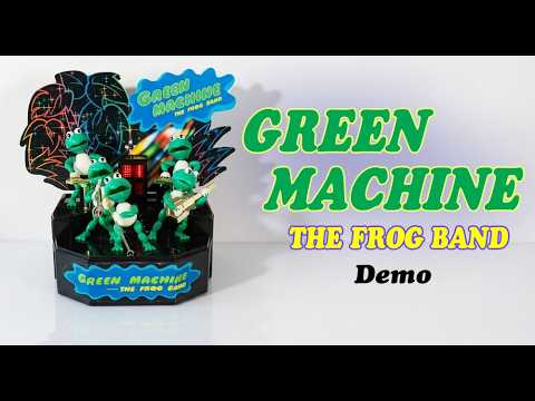 Vintage Retro 1989 Boxed Green Machine Frog Band / Dancing / Sound