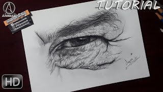 HOW TO DRAW WRINKLES ON A FACE IN PENCIL.