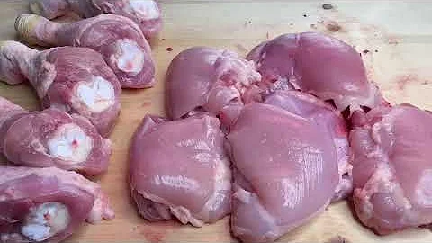 РАЗДЕЛКА КУРИНОГО ОКОРОКА // СНИМАЕМ МЯКОТЬ БЕДРА