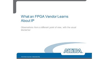 What an FPGA Vendor Knows about IP Reuse