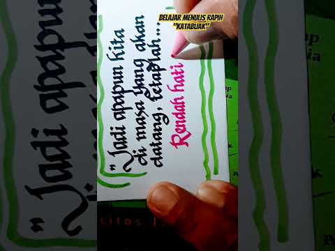 Belajar menulis rapih