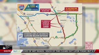 Stretch of I-680 closed all weekend for repairs