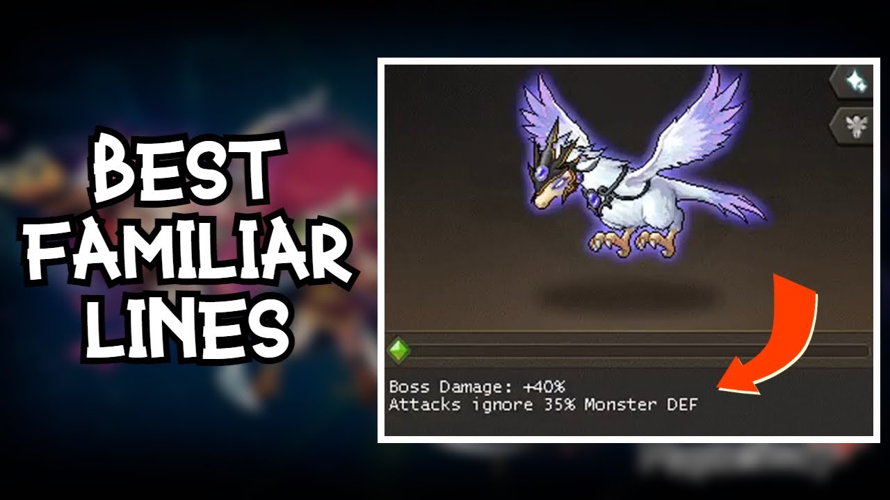 MapleStory Best Training & Bossing Familiar Lines YouTube