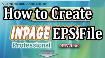 how to create EPS file In Inpage and import in coral draw