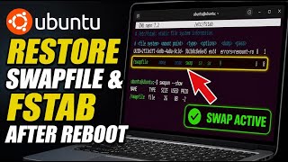 How to restore swapfile and fstab entries after reboot - Quick Tutorial How to restore swapfile and fstab entries after reboot - Quick Tutorial