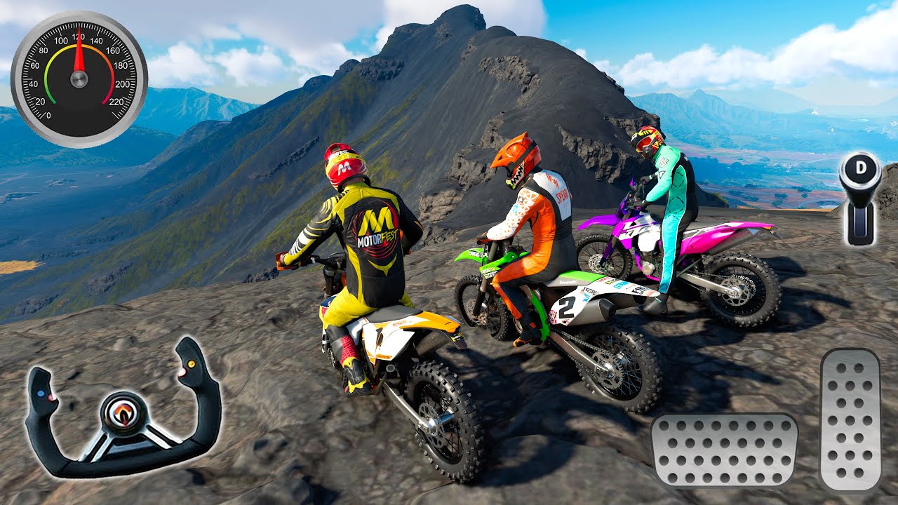 Motocross Bikes KTM 450 EXC, Kawasaki KX 450F - The Crew Motorfest Offroad GamePlay