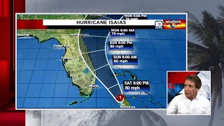 Hurricane Isaias forecast cone shifts slightly, South Florida still to feel some impact